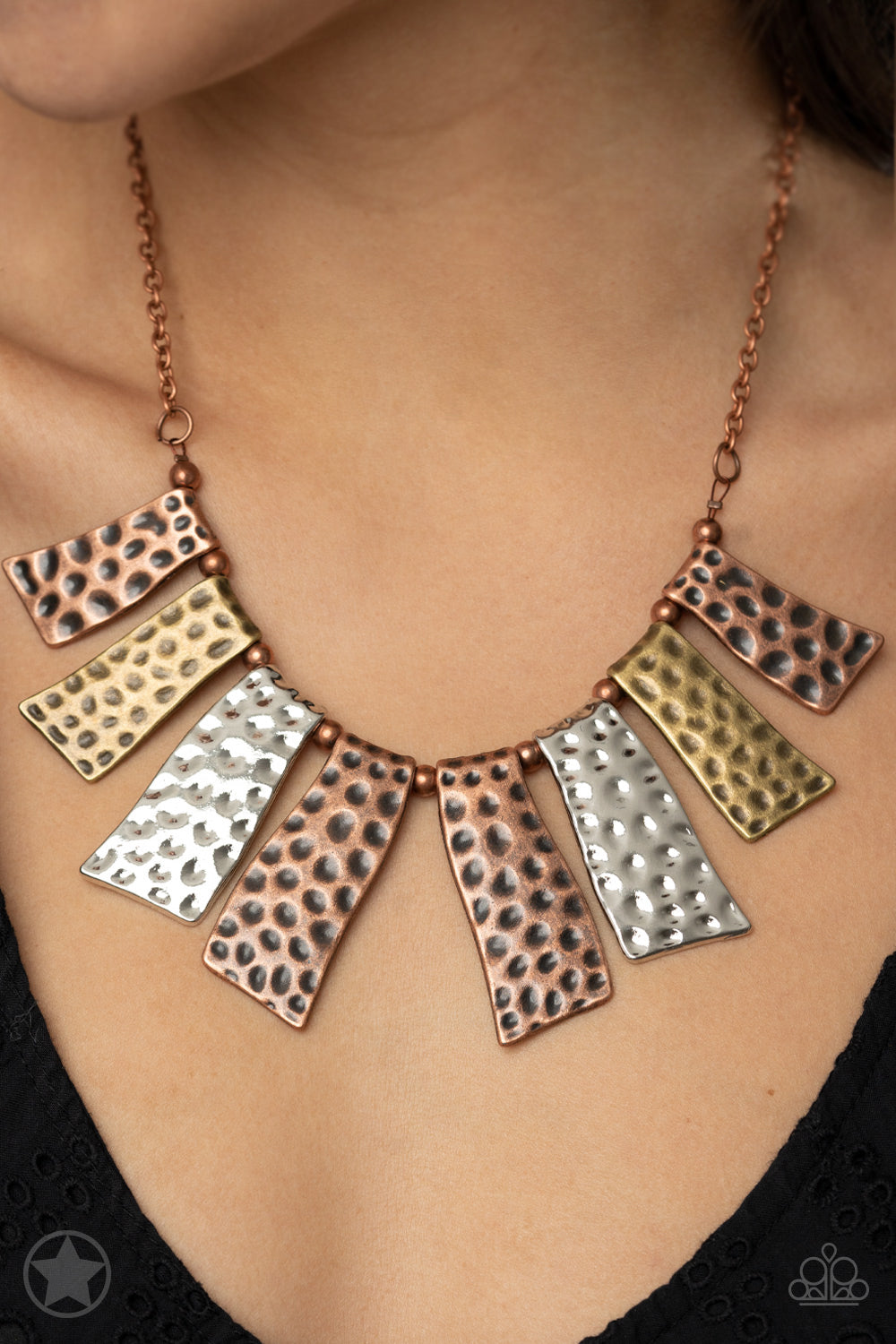 A Fan Of The Tribe - Multi Blockbuster Paparazzi Necklace