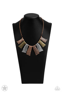 A Fan Of The Tribe - Multi Blockbuster Paparazzi Necklace