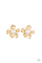 Load image into Gallery viewer, Apple Blossom Pearls - Gold Paparazzi Earrings