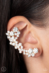 Astronomical Allure - Gold Ear Crawler Paparazzi Earrings