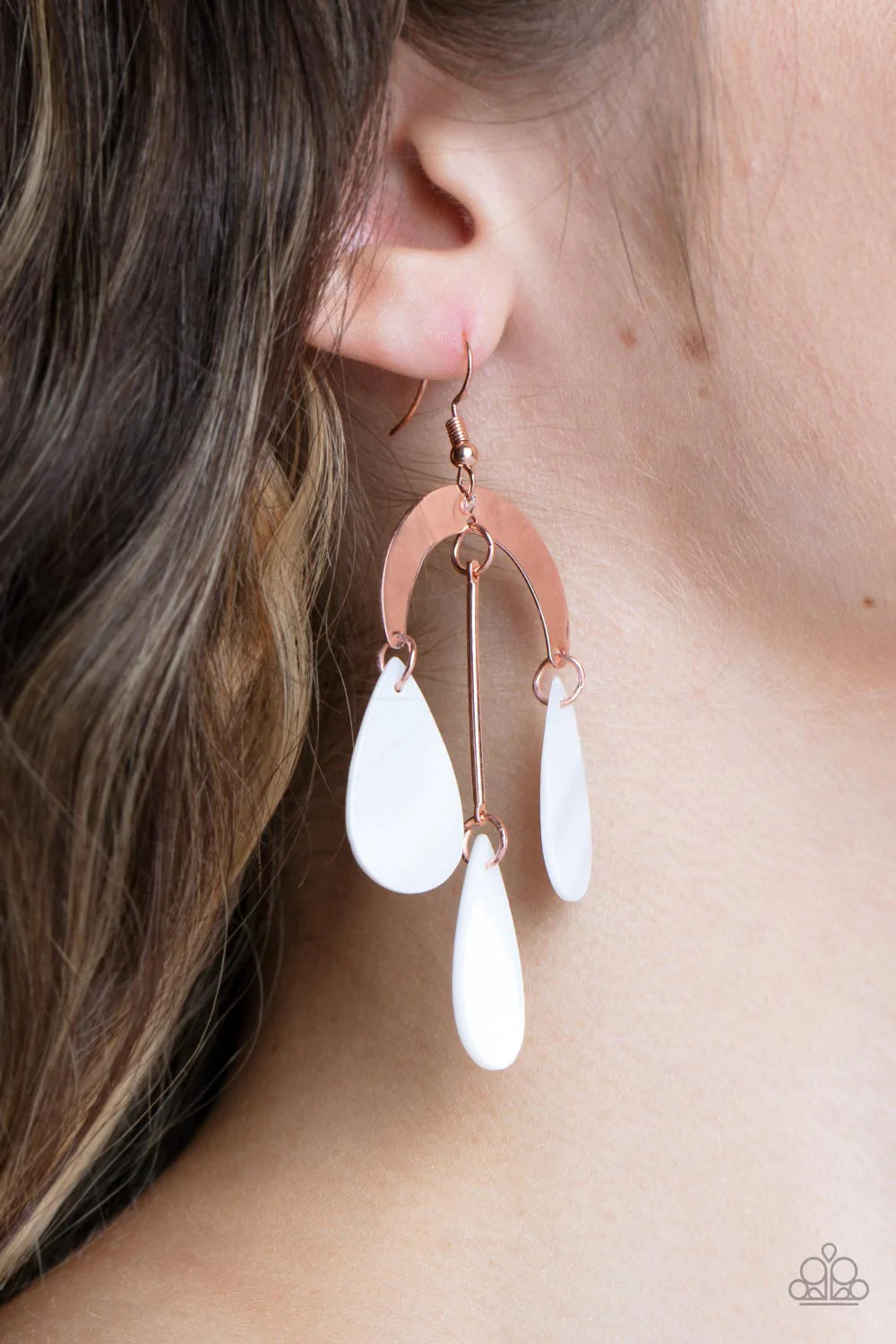 Atlantis Ambience - Copper Paparazzi Earrings