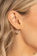 Load image into Gallery viewer, Bevel Up - Silver Paparazzi Hoop Earrings