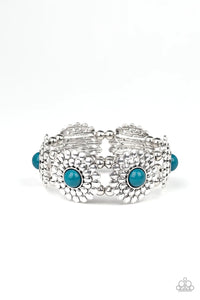 Bountiful Blossoms - Blue Paparazzi Bracelet