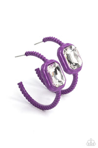 Call Me Trendy - Purple Paparazzi Earrings