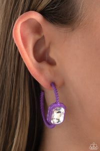 Call Me Trendy - Purple Paparazzi Earrings