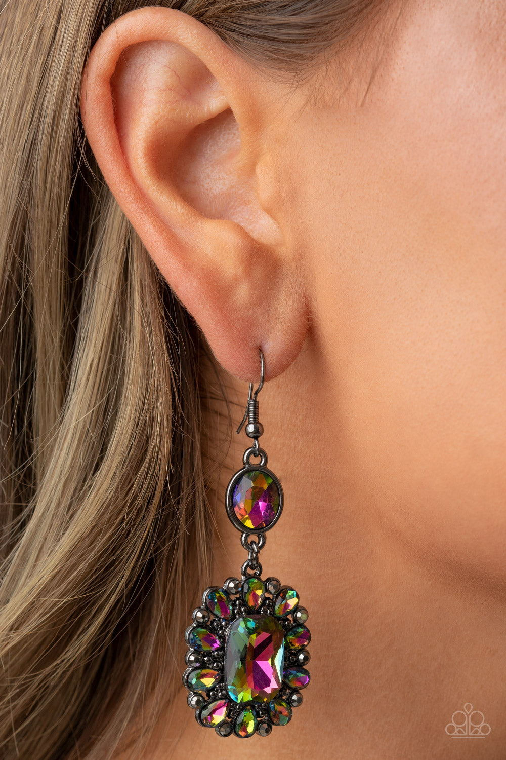 Capriciously Cosmopolitan - Oil Spill Paparazzi Earrings