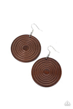 Load image into Gallery viewer, Caribbean Cymbal - Brown Paparazzi Wooden Earring