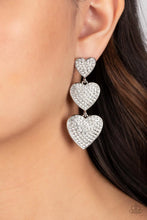 Load image into Gallery viewer, Couple&#39;s Retreat - White Paparazzi Earrings