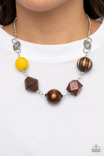 Eco Extravaganza - Yellow Paparazzi Necklace