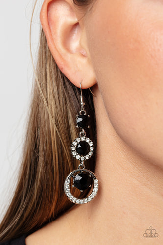 Enchanting Efflulgence - Black Paparazzi Earrings