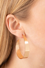 Load image into Gallery viewer, Flat Out Fashionable - Gold Paparazzi Earrings