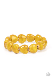 Glaze A Trail - Yellow Paparazzi Bracelet