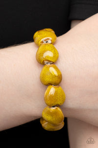 Glaze A Trail - Yellow Paparazzi Bracelet