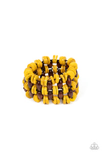 Galapagos Go-Getter - Yellow Paparazzi Bracelet