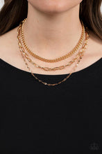 Load image into Gallery viewer, Galvanized Grit - Gold Paparazzi Necklace