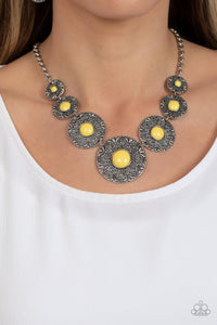 Garden Glade - Yellow Paparazzi Necklace