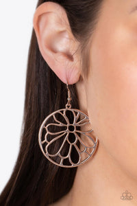 Glowing Glades - Rose Gold Paparazzi Earrings