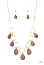 Load image into Gallery viewer, Golden Glimmer - Brown Paparazzi Necklace