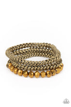 Load image into Gallery viewer, Gutsy &amp; Glitzy - Brass Paparazzi Bracelet