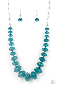 Happy Glow Lucky - Blue Paparazzi Necklace