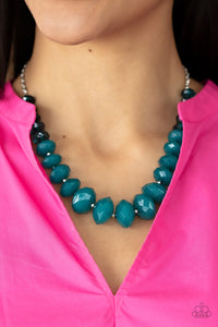 Happy Glow Lucky - Blue Paparazzi Necklace