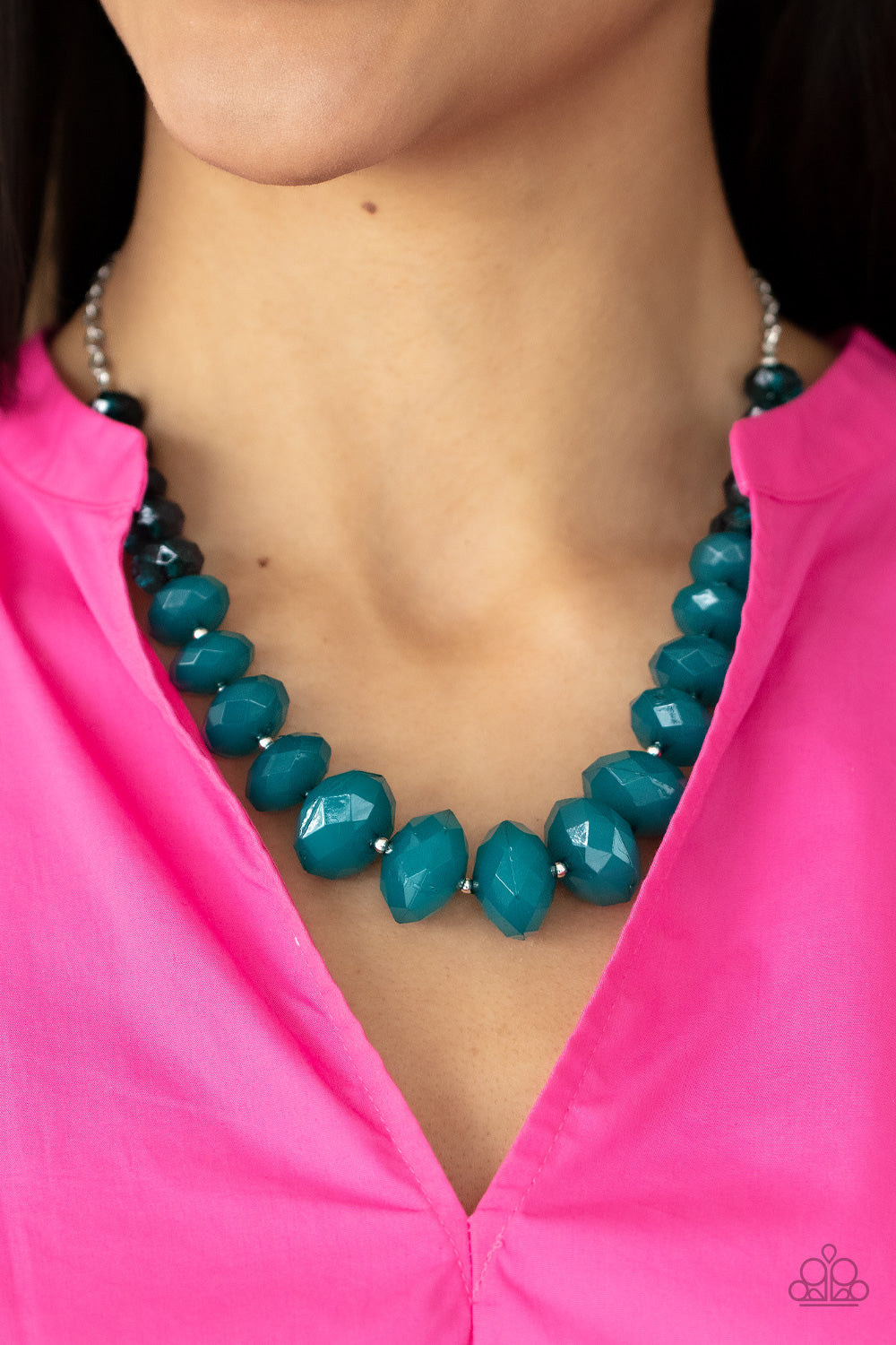 Happy Glow Lucky - Blue Paparazzi Necklace