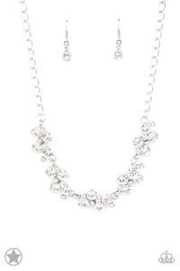 Hollywood Hills - White Blockbuster Paparazzi Necklace