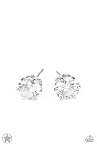 Just In Timeless - White Paparazzi Earrings