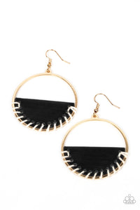 Lavishly Laid Back - Black Paparazzi Earrings