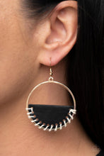 Load image into Gallery viewer, Lavishly Laid Back - Black Paparazzi Earrings