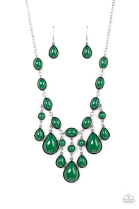 Mediterranean Mystery - Green Paparazzi Necklace