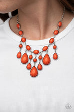 Load image into Gallery viewer, Mediterranean Mystery - Orange Paparazzi Necklace