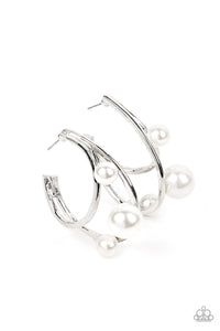 Metro Pier - White Paparazzi Earrings