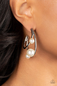 Metro Pier - White Paparazzi Earrings