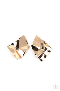 Modern Maverick - Gold Paparazzi Earrings