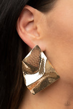 Load image into Gallery viewer, Modern Maverick - Gold Paparazzi Earrings