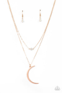 Modern Moonbeam - Rose Gold Paparazzi Necklace