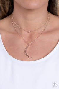 Modern Moonbeam - Rose Gold Paparazzi Necklace