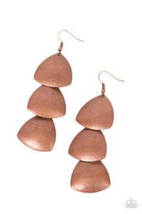 Modishly Metallic - Copper Paparazzi Earrings