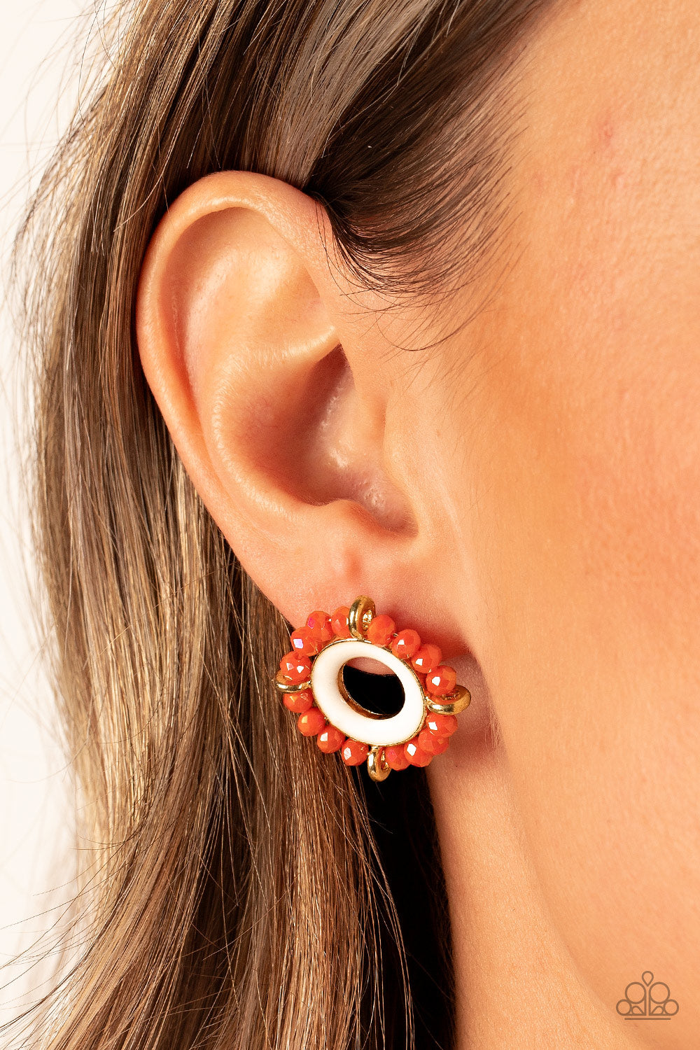 Nautical Notion - Orange Paparazzi Earrings