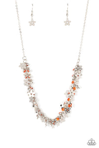 Fearlessly Floral - Orange Paparazzi Necklace