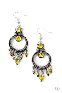 Palace Politics - Yellow Paparazzi Earrings