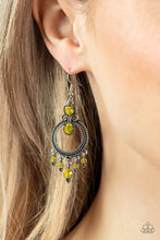 Load image into Gallery viewer, Palace Politics - Yellow Paparazzi Earrings