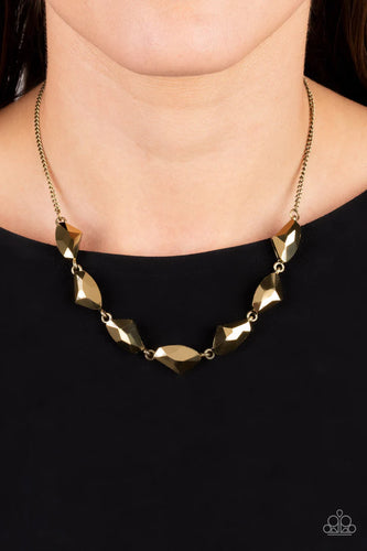 Raw Rapture - Brass Paparazzi Necklace