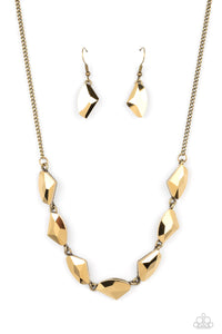 Raw Rapture - Brass Paparazzi Necklace