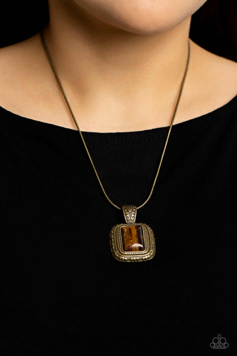 Right Hand Talisman - Brass Paparazzi Necklace