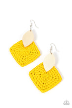 Load image into Gallery viewer, Sabbatical Weave - Yellow Wood Paparazzi Earring