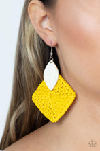 Load image into Gallery viewer, Sabbatical Weave - Yellow Wood Paparazzi Earring