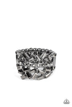 Load image into Gallery viewer, Scattered Sensation - Black Paparazzi Ring