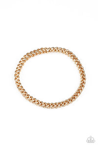 Setting The Pace - Gold Paparazzi Bracelet